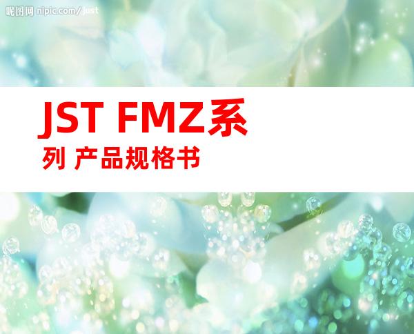 JST FMZ系列 产品规格书